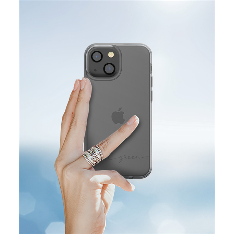 Image secondaire de Coque iPhone 13 Infinia Transparente - 100% Plastique recyclé Just Green