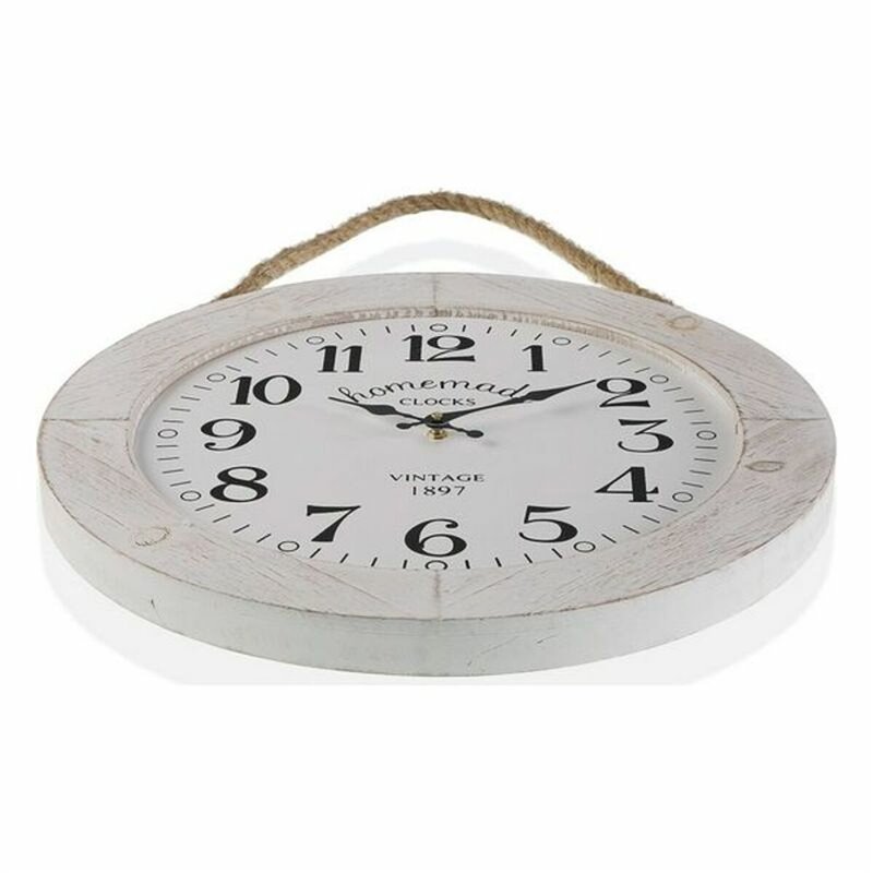 Image secondaire de Horloge Murale Versa Homemade Bois MDF 5 x 51,5 x 50 cm Gris Vintage