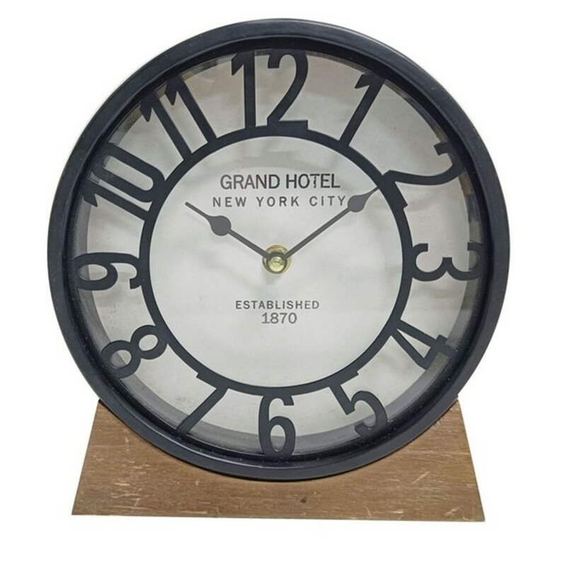 Image secondaire de Horloge de table Versa Noir Bois MDF (20 x 20 x 6 cm) (Ø 20 cm)