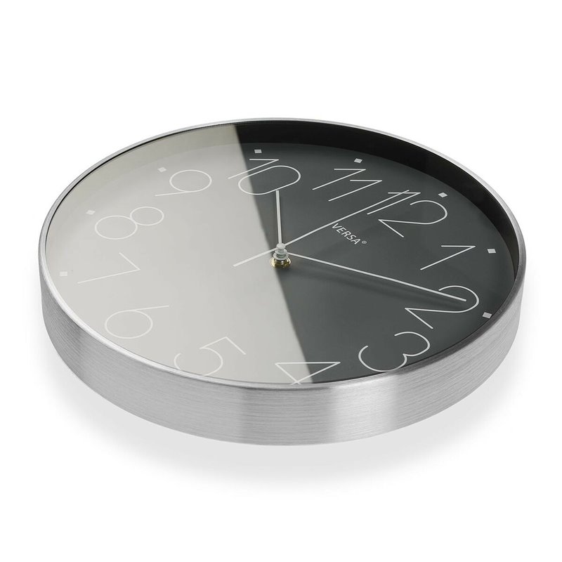 Image secondaire de Horloge Murale Versa Alumin G Gris Aluminium 4,4 x 25,8 x 25,8 cm