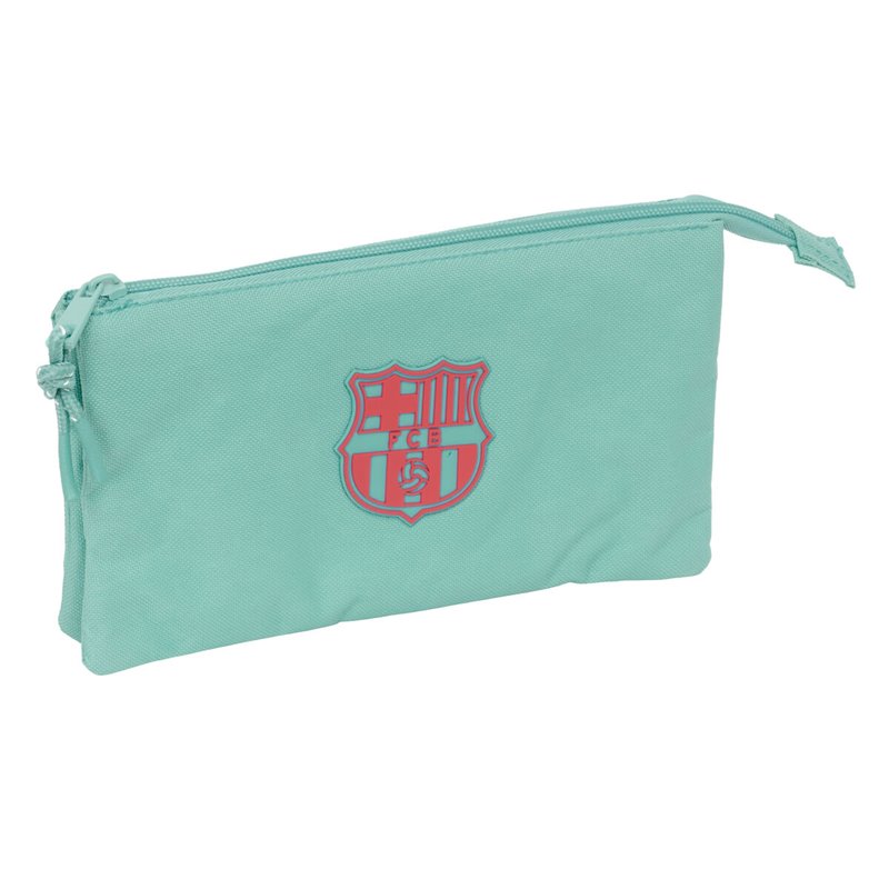 Trousse Fourre-Tout Triple F.C. Barcelona Vert 22 x 12 x 3 cm