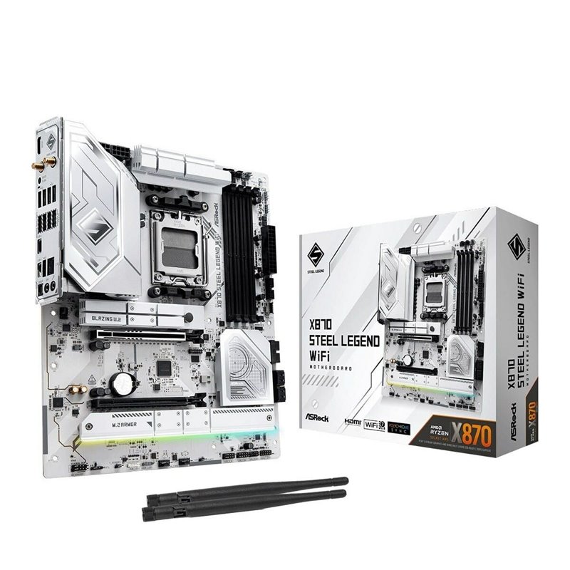 Carte Mère ASRock X870 Steel Legend WiFi Intel Wi-Fi 6 AMD AM5 AMD X870