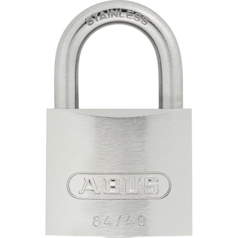 Cadenas en laiton massif - ABUS - 84IB/40 - Anse inox - Pieces intérieures anti-corrosion