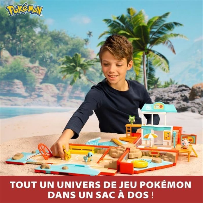 Image secondaire de Sac a dos - BANDAI - Pokémon du dresseur Theme Plage - S'ouvre et devient une super arene