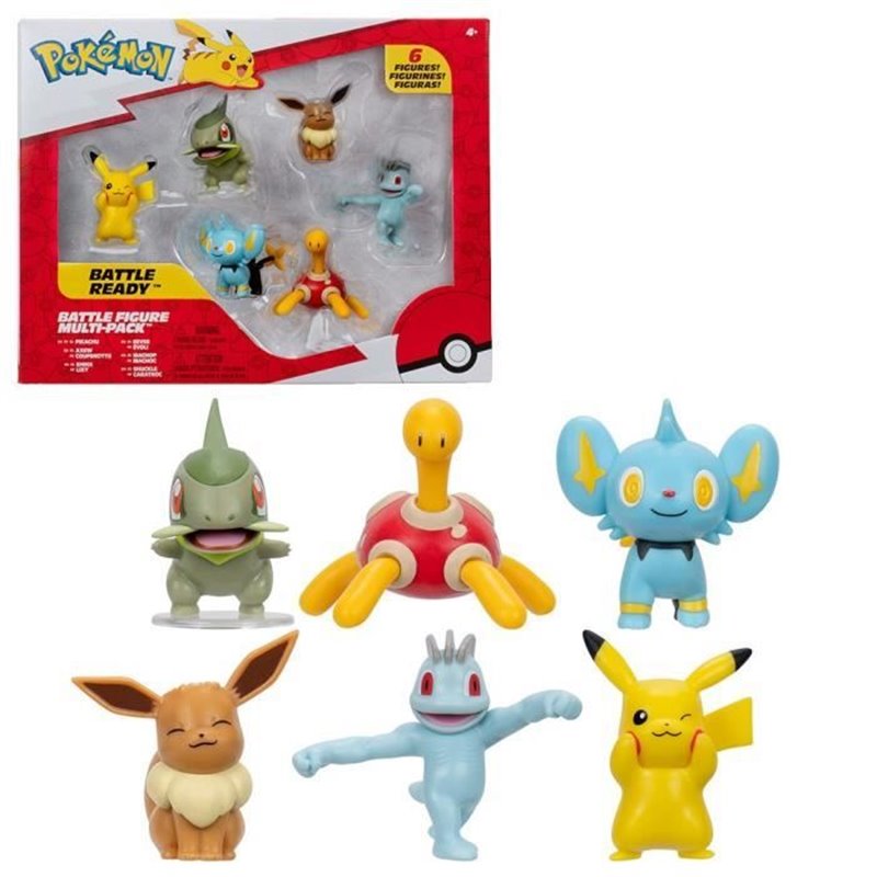 Pack 6 Figurines Pokémon - BANDAI - JW3614 - 5 cm - Combats Pokémon