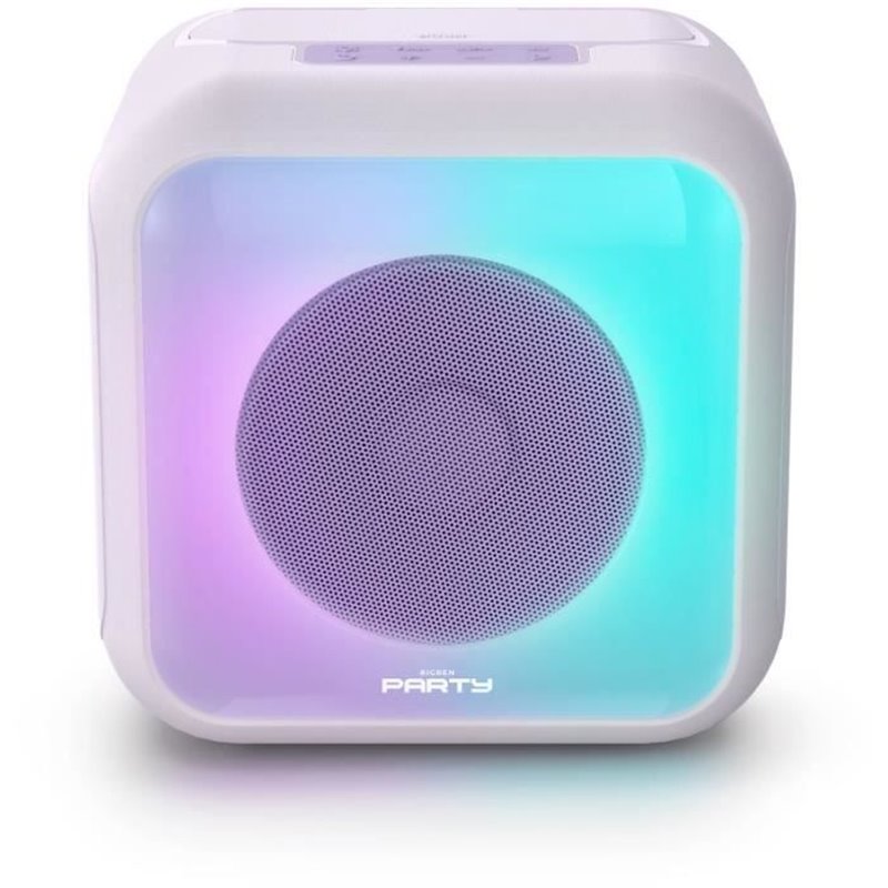 Image secondaire de Enceinte karaoké lumineuse - BIGBEN - Lavande - Bluetooth, 30W, 2 micros sans fil USB-C, Égaliseur, Batterie Li-on