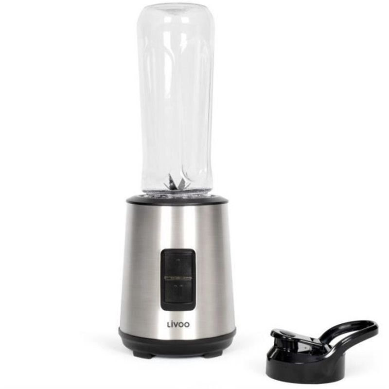 Mini blender - LIVOO - DOP240 - 600 ml - 300 W - Acier inoxydable / Noir