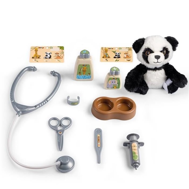 Image secondaire de Smoby - Mallette vétérinaire - 1 peluche panda et de nombreux accessoires - Produit 2 en 1 : Cage de transport - Fabrica