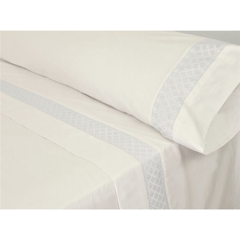 Image secondaire de Jeu de draps Pierre Cardin ELISA Blanc Gran lit 2 personnes