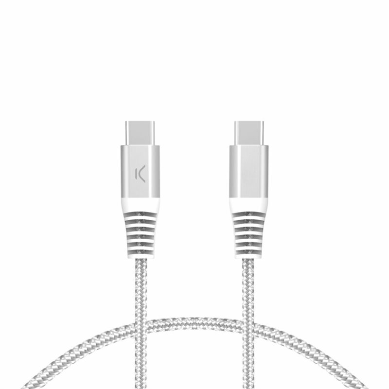 Câble USB-C vers USB-C KSIX Blanc