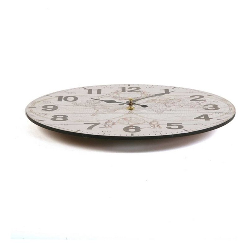 Image secondaire de Horloge Murale Versa World Bois (28 x 28 x 9 cm)