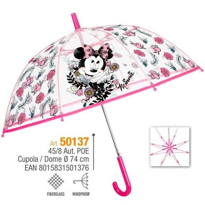 Image secondaire de Parapluie Minnie Mouse Perletti Fibre de Verre 74 cm Enfant