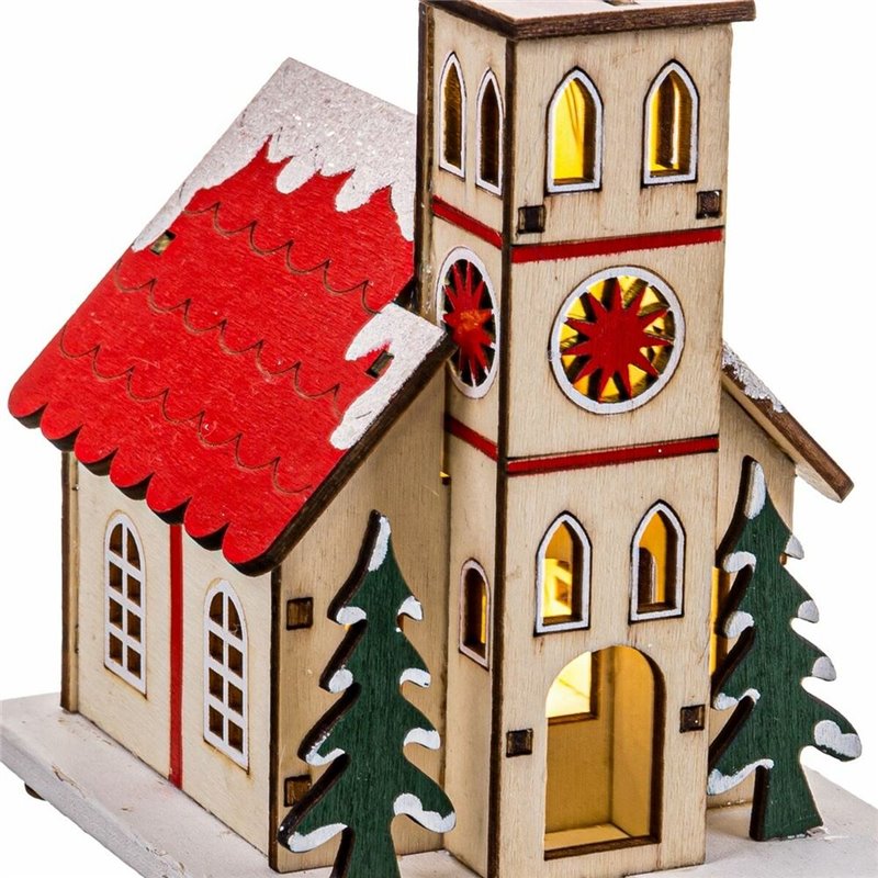 Image secondaire de Décorations de Noël Multicouleur Église 9,5 x 7,5 x 14,5 cm