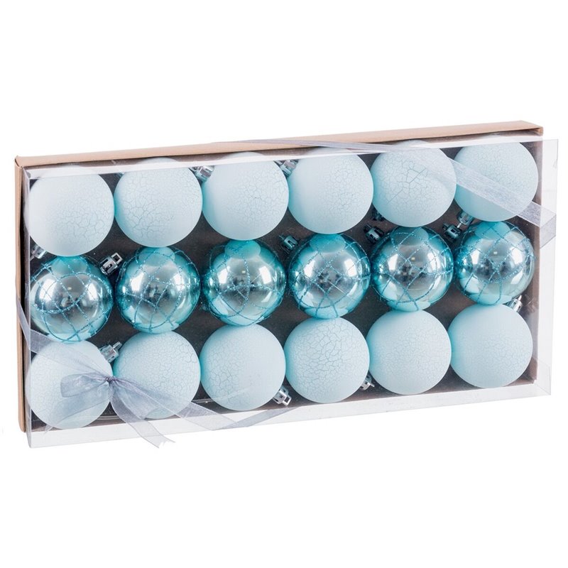 Image secondaire de Boules de Noël Bleu Plastique Ø 6 cm (18 Unités)