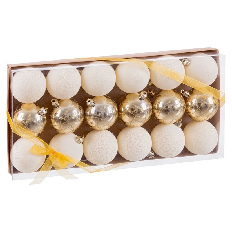 Image secondaire de Boules de Noël Doré Plastique Ø 6 cm (18 Unités)