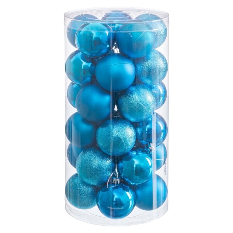 Image secondaire de Boules de Noël Bleu Plastique Ø 6 cm (30 Unités)