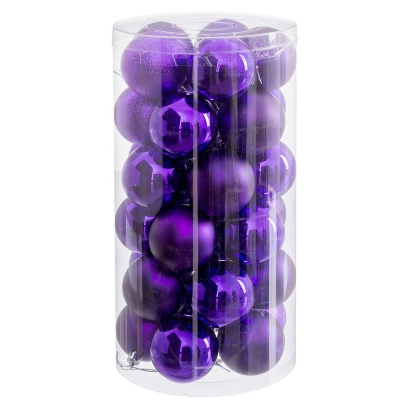 Image secondaire de Boules de Noël Lila Plastique Ø 6 cm (30 Unités)