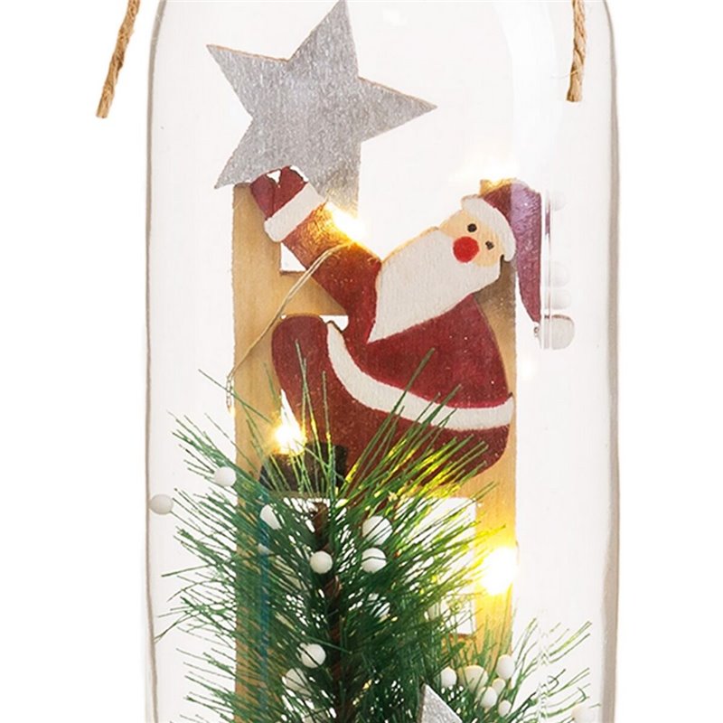 Image secondaire de Décorations de Noël Multicouleur Père Noël Bouteille 7,2 x 7,2 x 32 cm