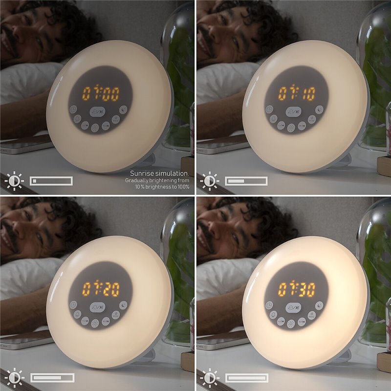 Image secondaire de Réveil matin rechargeable avec enceinte Sunrilk InnovaGoods