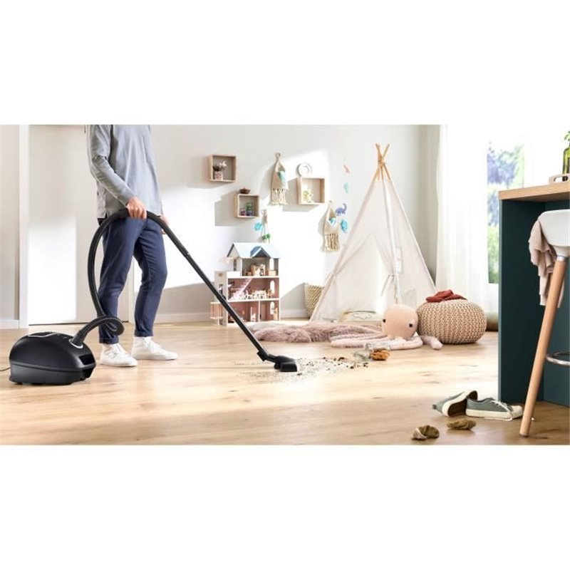 Image secondaire de BOSCH Serie 4 BGB41BA1 - Aspirateur traineau sac - Rayon d'action 11 m - Capacité sac 4L - 75 dB - 700 W - Noir