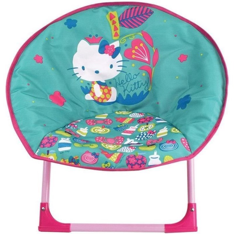 Siege lune pliant pour enfant - FUN HOUSE - HELLO KITTY - Dimensions H.47x L.54x P.45 cm - Intérieur