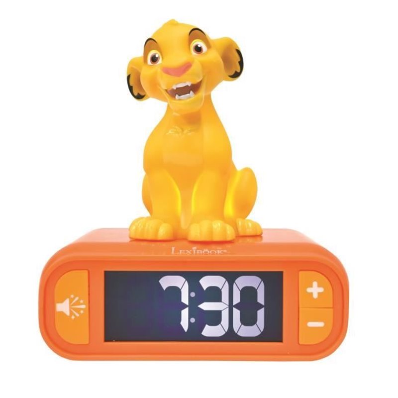 Réveil veilleuse digital LEXIBOOK - Simba - 3D lumineux et sonore - Jaune - Enfant