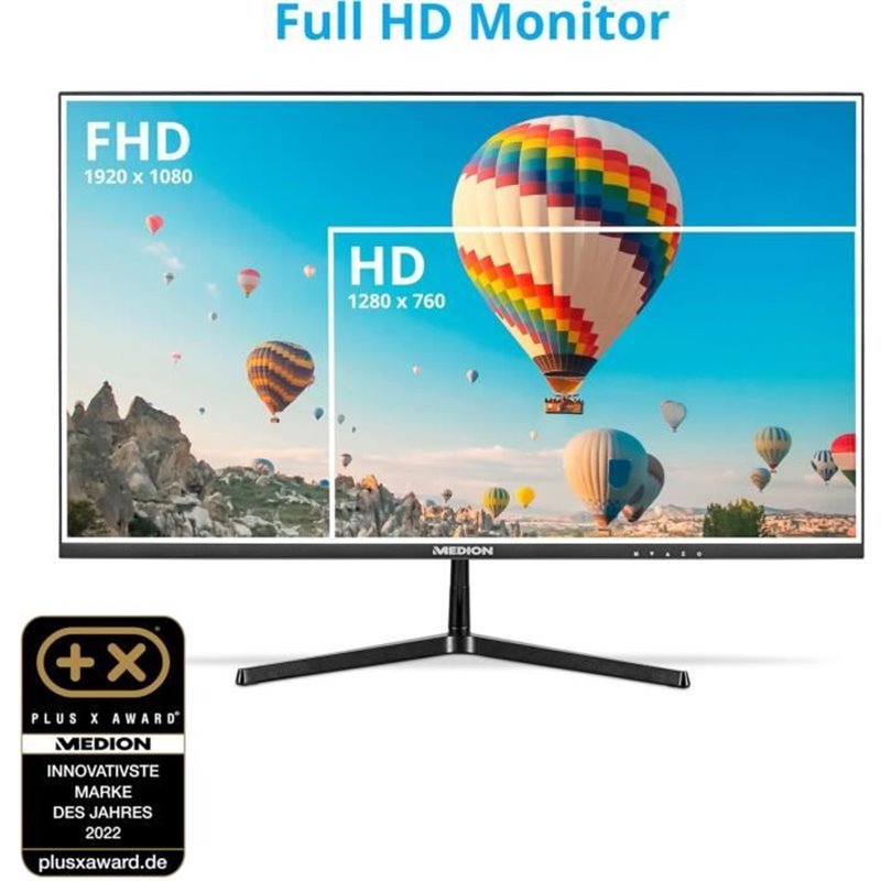 Image secondaire de Moniteur grand écran - MEDION - AKOYA P52424 MD 20152 - 60,5 cm (24'') Full HD - HDR10 - DP - HDMI