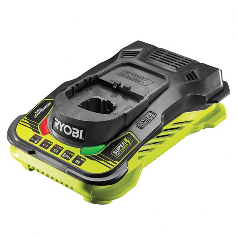 Chargeur ultra rapide lithium - RYOBI - RC18-150G - 18V - 5,0 A - Charge 1 batterie 5,0 Ah en 1h