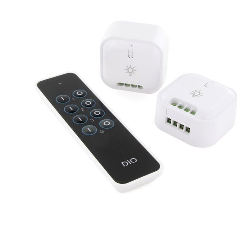 Kit 2 modules éclairage et télécommande - DIO CONNECTED HOME - 54856 - 1000W - DiO 1.0