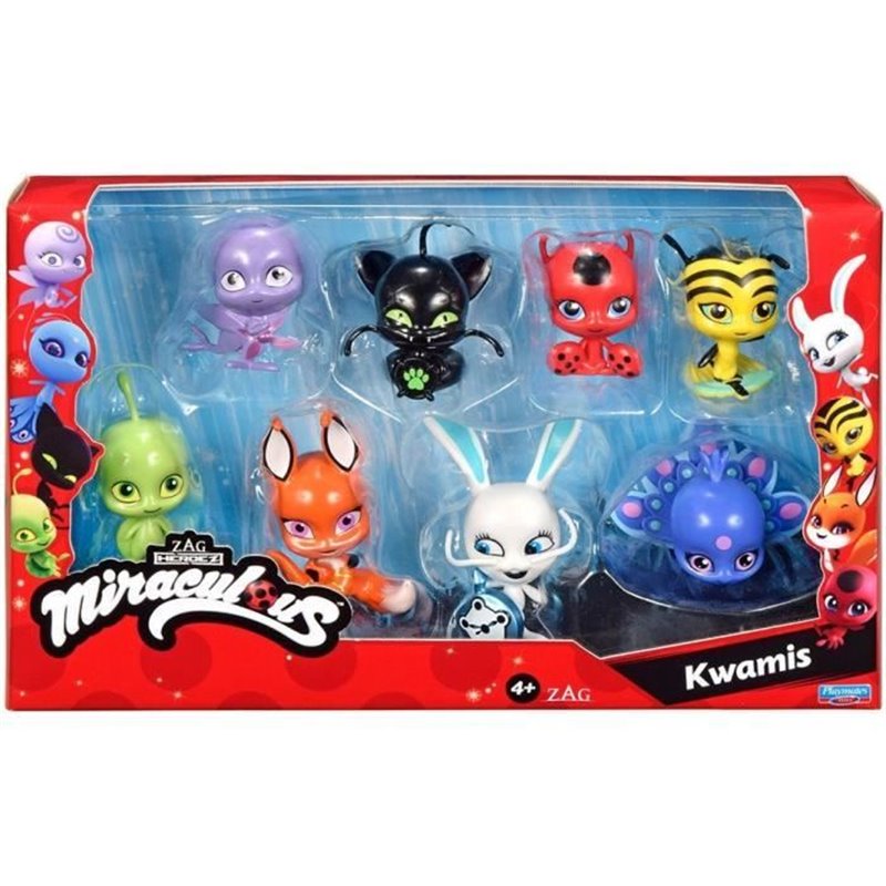 Bandai - Miraculous - Pack de 8 kwamis Collection de Mini-figurines - P50532