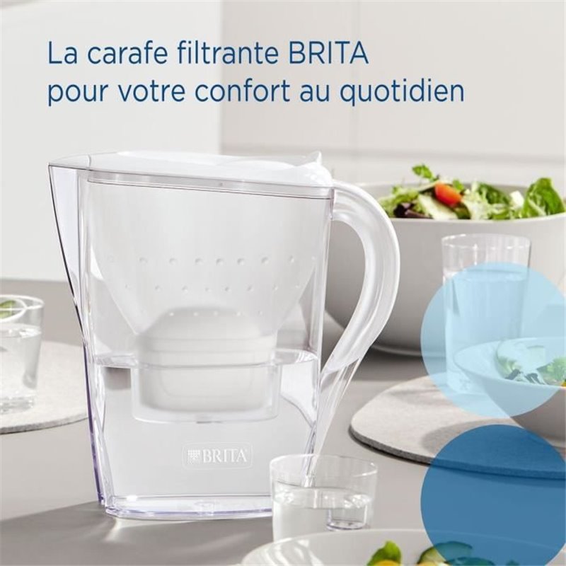 Image secondaire de Filtres pour carafe - BRITA - MAXTRA PRO - 4 mois - Carafe MARELLA blanche offerte