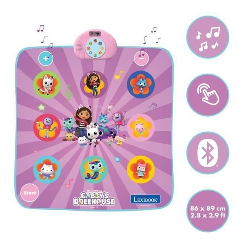 Image secondaire de Tapis de danse électronique, Bluetooth et lumineux Gabby et la maison magique avec 6 modes de jeu