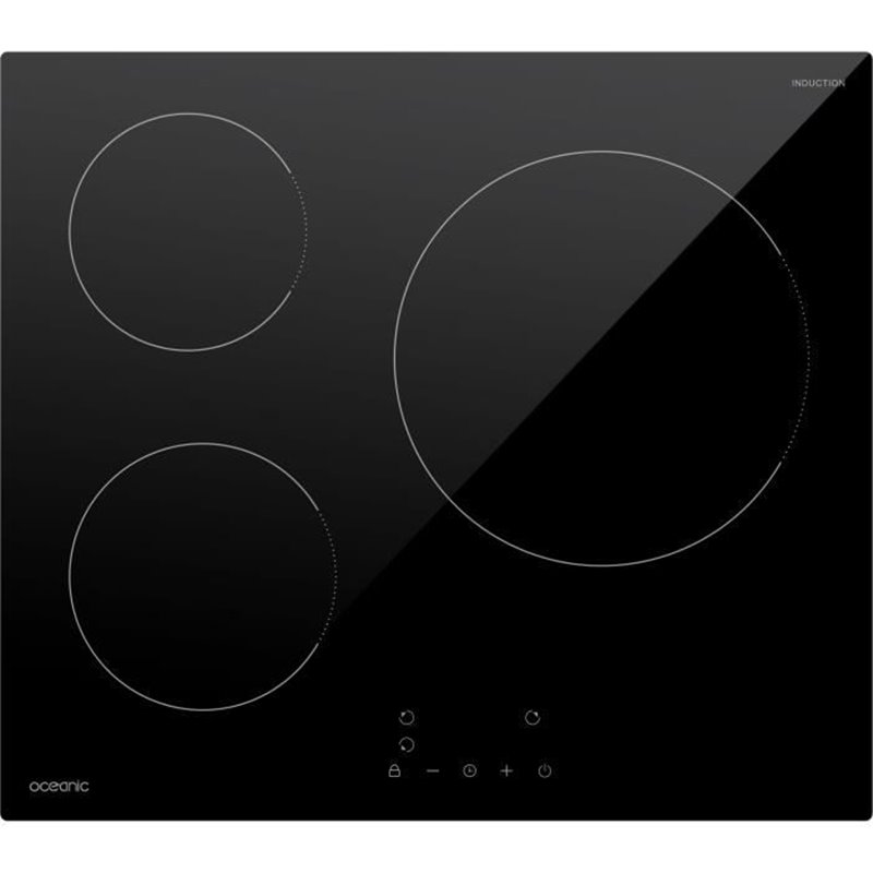 Table de cuisson induction OCEANIC 3 foyers L60 x P52 cm OCEATI3Z7B