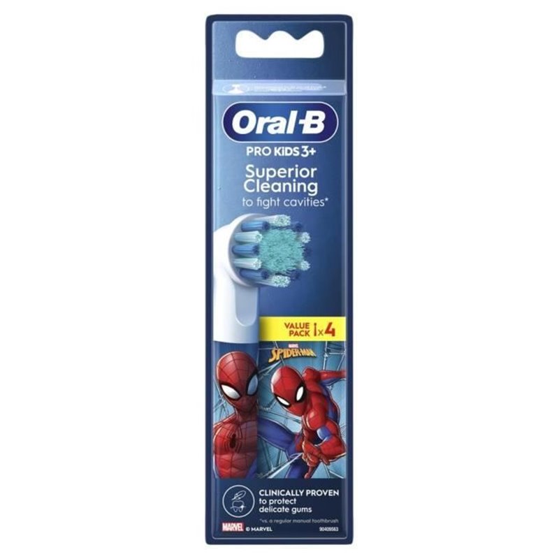 Oral-B Pro Kids Brossettes Spiderman/Reine des Neiges, Pack De 4 Unités