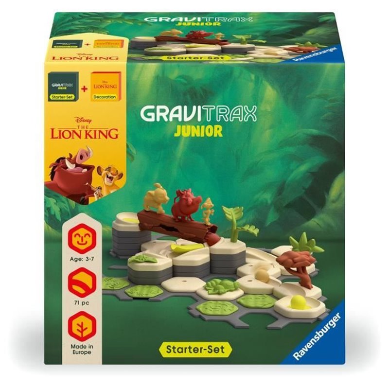 Image secondaire de Gravitrax Junior Starter Set Le Roi Lion, Circuits de billes, 71 pieces, Des 3 ans, 73437, Ravensburger