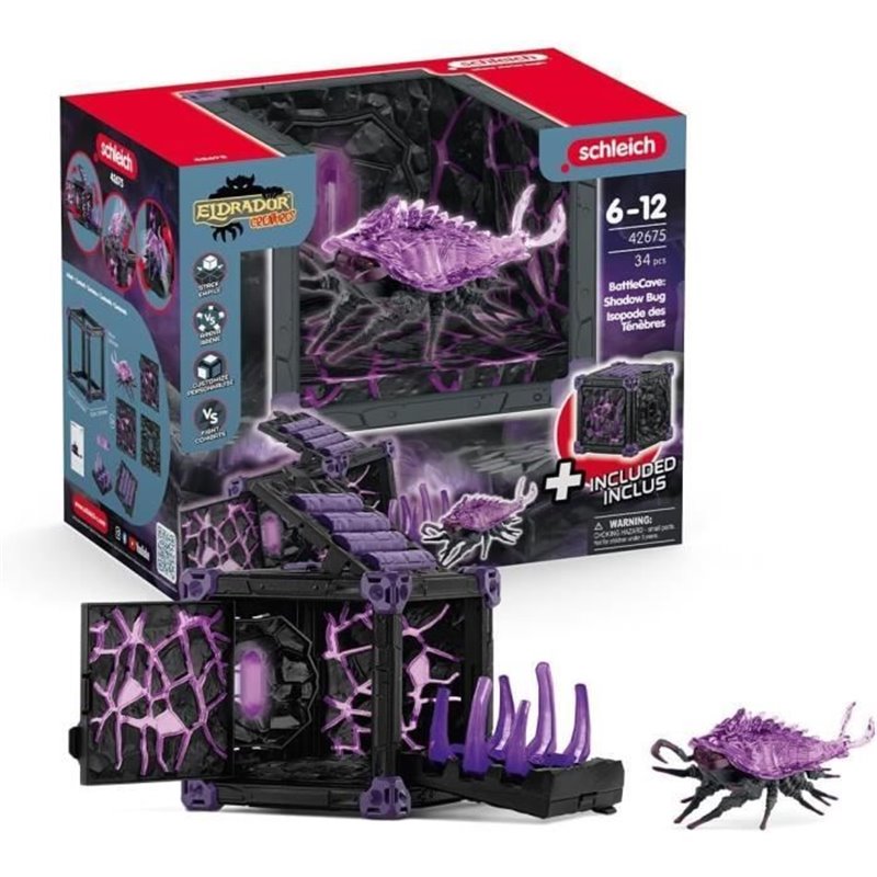 BattleCave Isopode des Ténebres, Extension de l'arène, SCHLEICH 42675 Eldrador Creatures, à partir de 7 ans