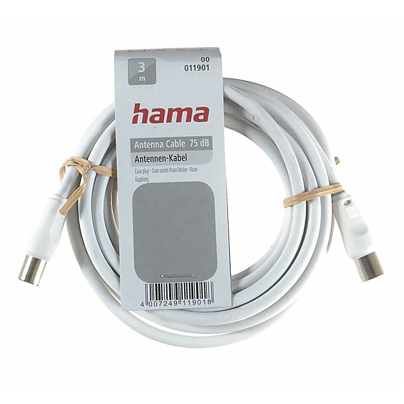 Image secondaire de Câble Coaxial Antenne TV Hama 00011901 Blanc 3 m