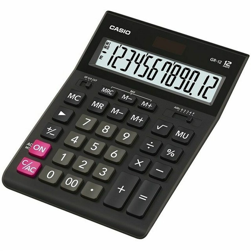 Calculatrice Casio GR-12C-BK-W-EP Noir