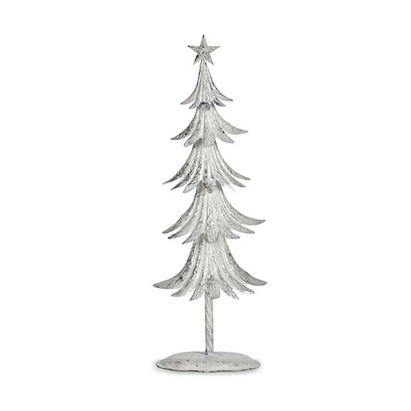 Sapin de Noël 17,5 x 50 x 11 cm Métal Blanc