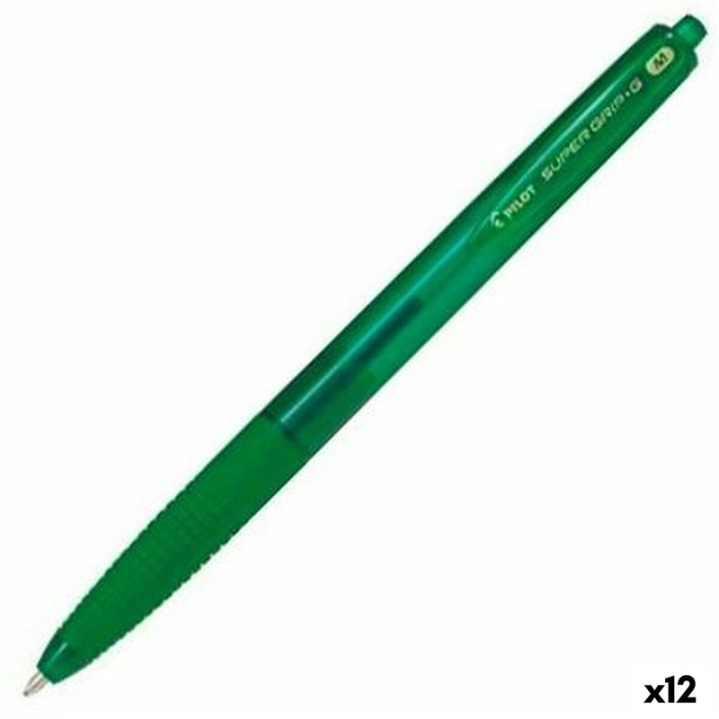 Crayon Pilot Supergrip G Vert 0,4 mm 1 mm (12 Unités)