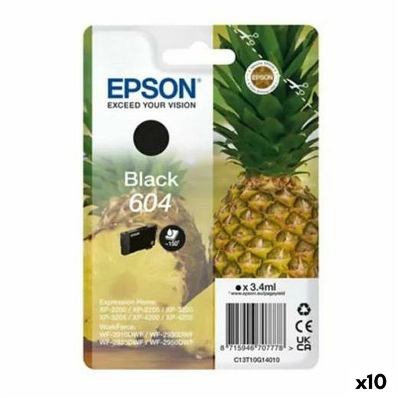 Cartouche d'encre originale Epson XP-2200 WF-2910DWF Noir (10 Unités)