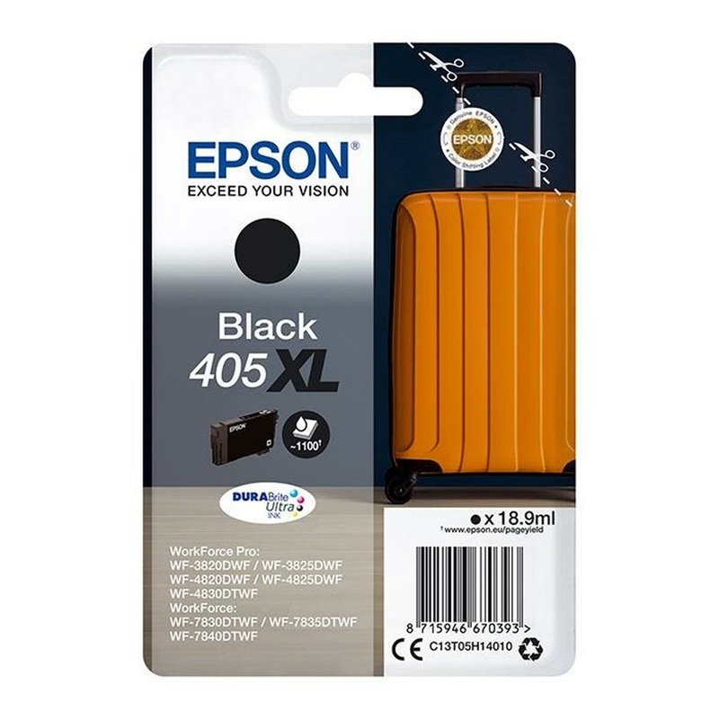 Image secondaire de Cartouche d'encre originale Epson WF-3820DWF, 3825DWF, 4820DWF, 4825DWF, 4830DWF, WF-7830DTWF, 7835DTWF, 7840DTWF Noir (8 Unités)