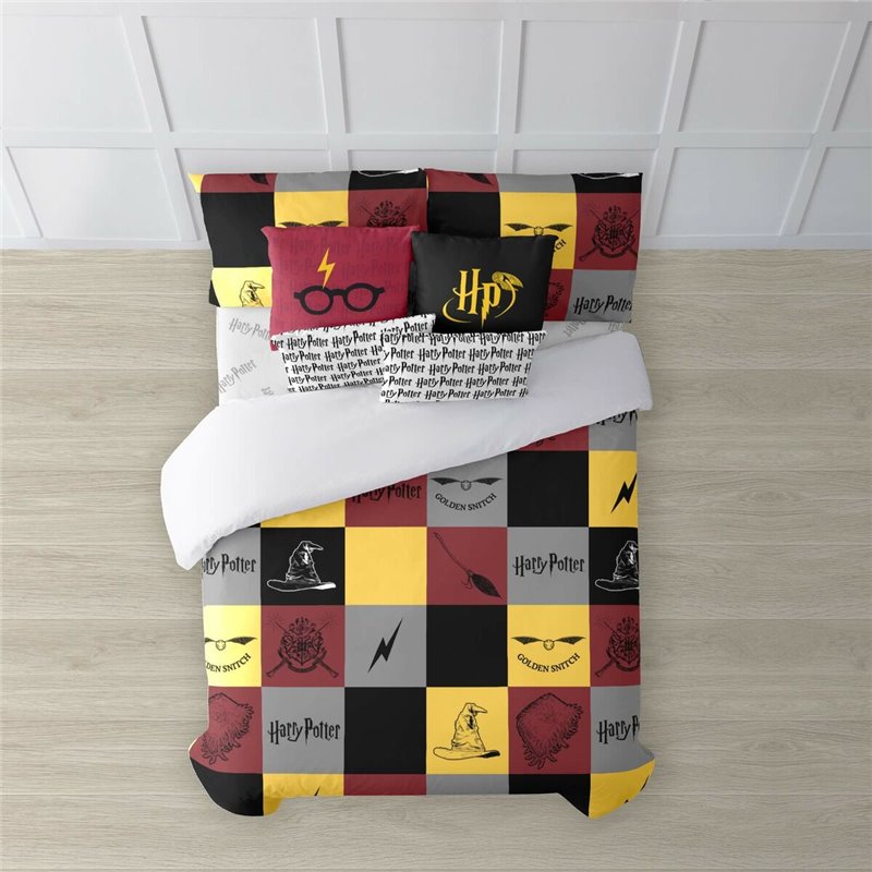Housse de Couette Harry Potter Hogwarts 140 x 200 cm Lit 1 personne