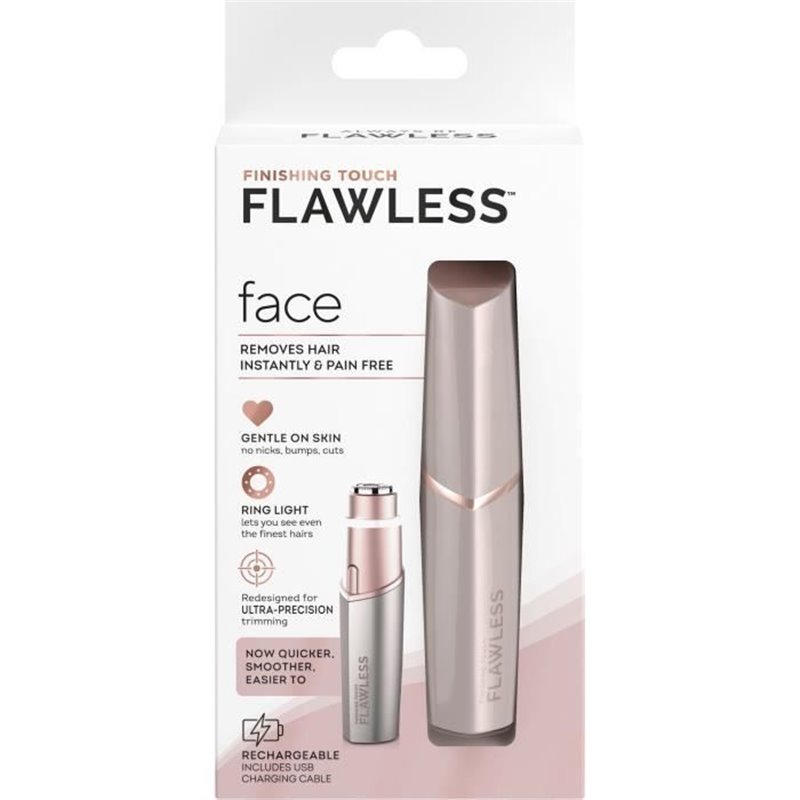 Éliminateur de Duvet Visage Rechargeable - FLAWLESS FINISH - Flawless Face - Doux et sans danger - Blush