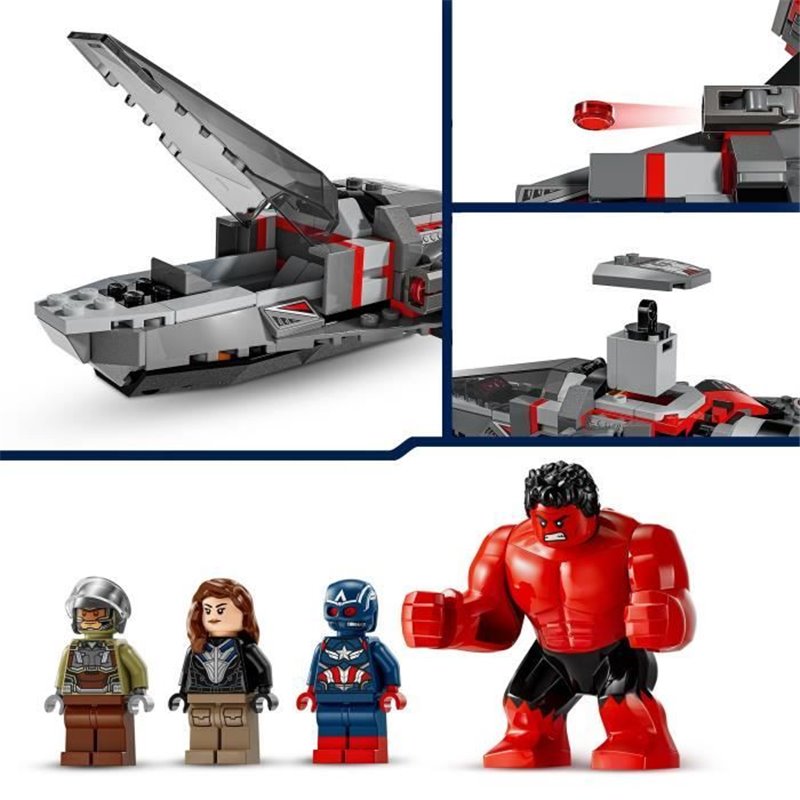 Image secondaire de LEGO Marvel 76292 Captain America vs Hulk rouge - Avion de chasse à construire