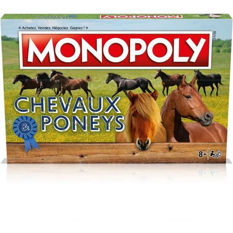 Image secondaire de Monopoly Chevaux et Poneys - Winning Moves - Jeu de plateau - Enfant - Jeu d'ambiance - Vert