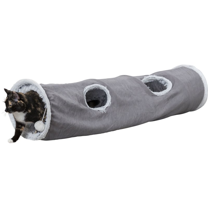 Image secondaire de Tunnel de Jeu Pliable pour Animaux de Compagnie Trixie Gris Ø 27 × 116 CM