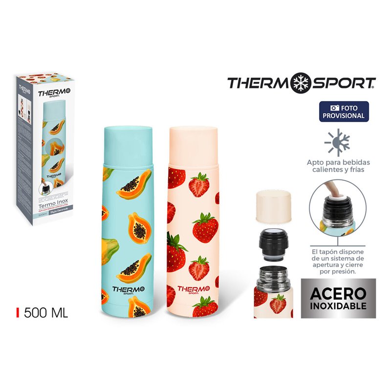 Image secondaire de Thermos de Voyage ThermoSport 500 ml Multicouleur 12 Unités