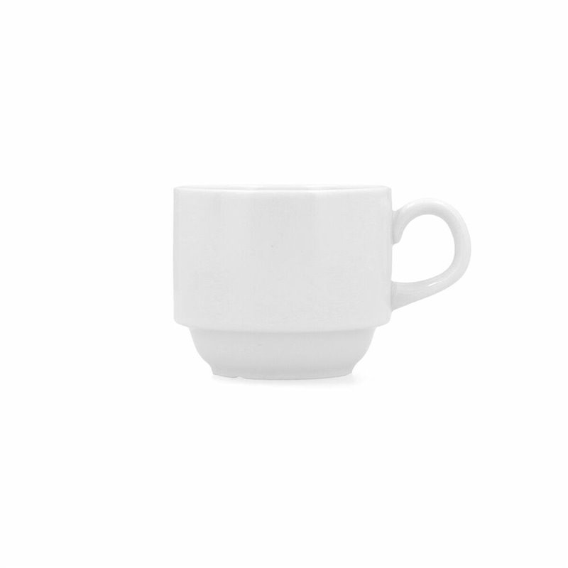 Image secondaire de Tasse Bidasoa Glacial Café Céramique Blanc 180 ml (6 Unités)