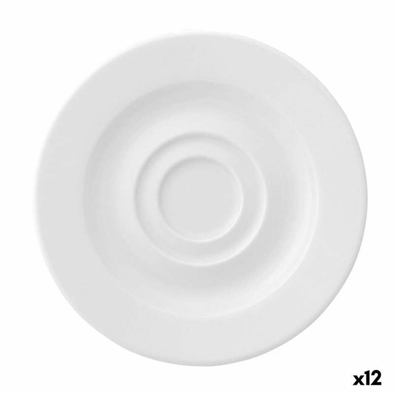 Assiette Ariane Prime Espresso Céramique Blanc 13 cm (12 Unités)